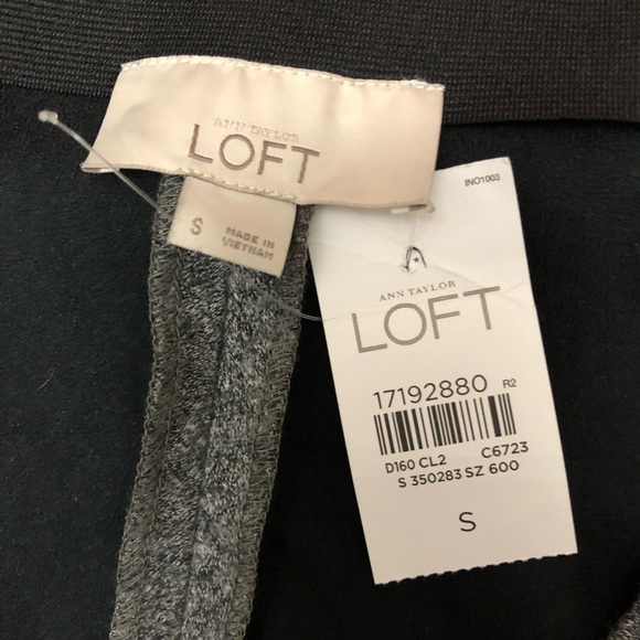 LOFT gray pencil skirt w elastic waist. NWT - Picture 3 of 4